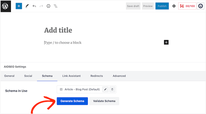 Generating schema using the All in One SEO WordPress plugin Generating schema using the All in One SEO WordPress plugin