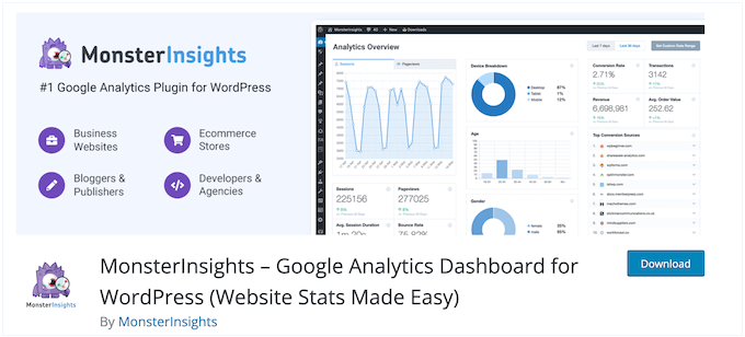 The free MonsterInsights WordPress plugin The free MonsterInsights WordPress plugin