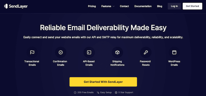 The SendLayer transactional email service The SendLayer transactional email service