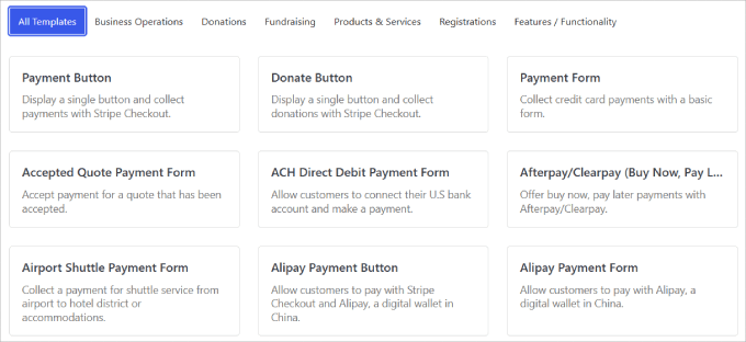 WP Simple Pay form templates WP Simple Pay form templates