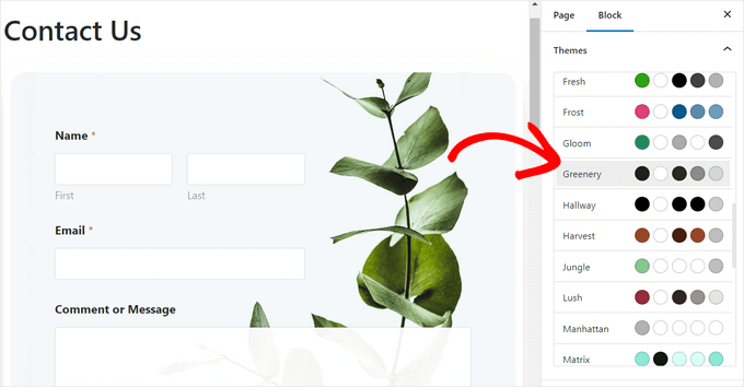 Select a form theme Select a form theme