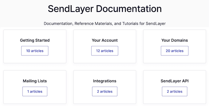 The SendLayer online documentation The SendLayer online documentation