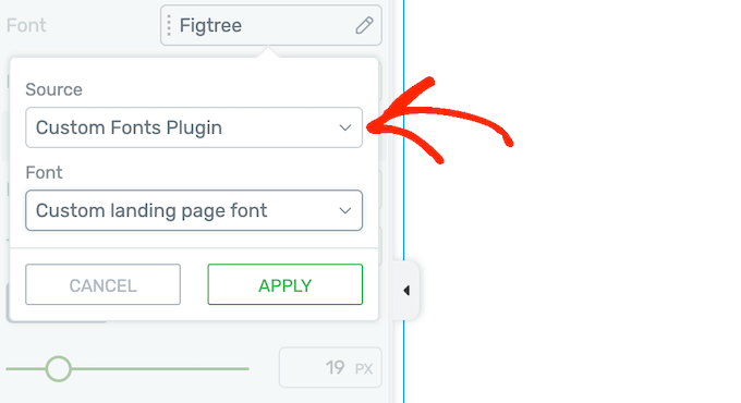Selecting custom fonts in the WordPress dashboard Selecting custom fonts in the WordPress dashboard