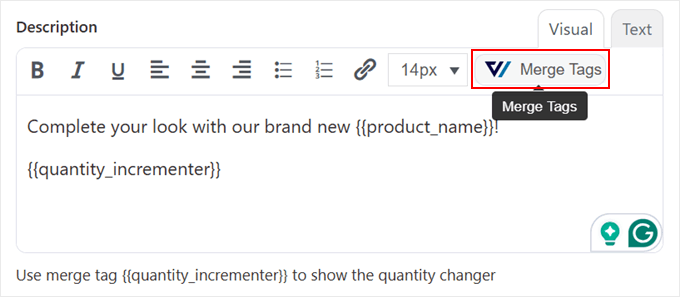 Adding merge tags to the FunnelKit order bump Adding merge tags to the FunnelKit order bump