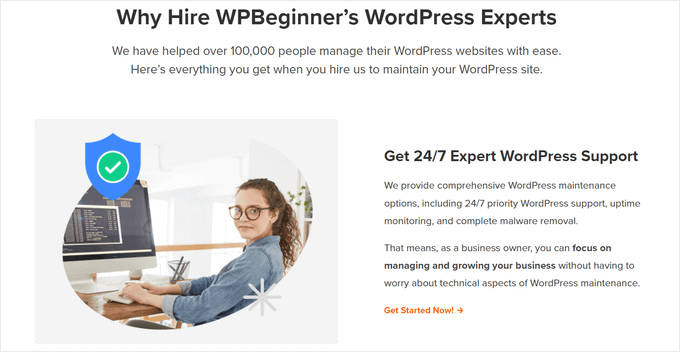 Chatbotcom WPBeginner WordPress website maintenance service