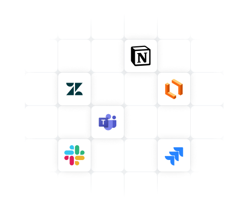 Zight integrations visual showcasing seamless connectivity with popular platforms including Zendesk, Notion, Amazon Web Services, Microsoft Teams, Slack, and Jira.